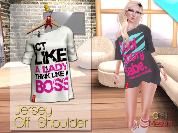 .::[NerdMonkey*Clothes]::. [Jersey Off Shoulder Boss] 