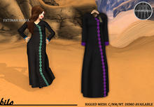 Bilo- Fatimah Abaya (Purple) Full Mesh