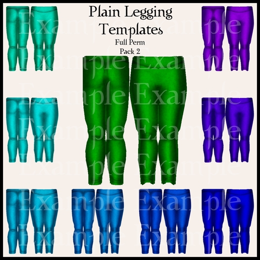 Eternal Creativity ~ Plain Legging Templates Pack 2