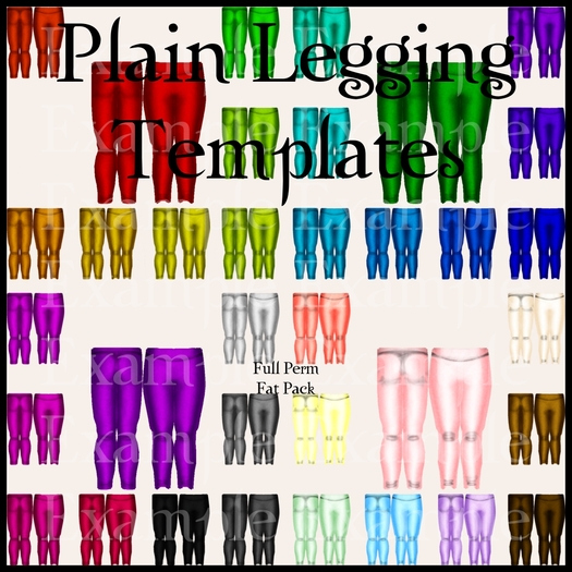 Eternal Creativity ~ Plain Legging Templates Fat Pack