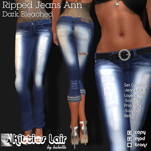 *KL* Ripped Jeans Ann - Dark Bleached