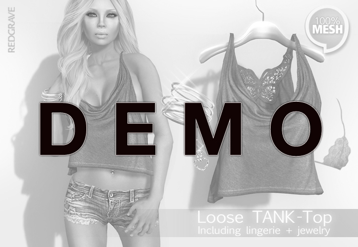[DEMO] MESH - Loose-Tanktop Butterfly - Magenta - REDGRAVE