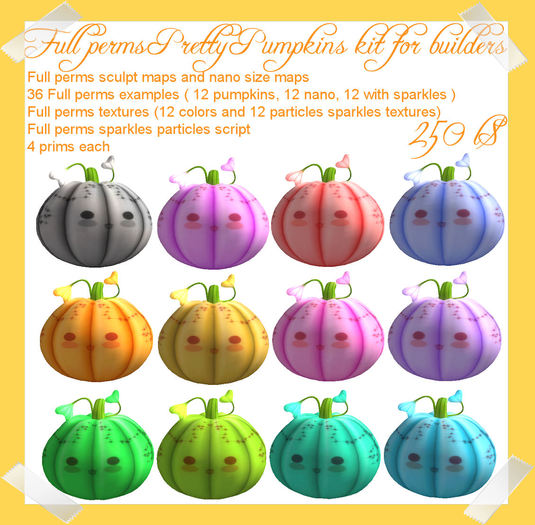 Full Perms Pretty Pumpkins kit for builders