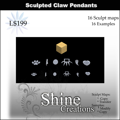 Sculpted Claw Pendants