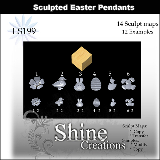 Sculpted Easter Pendants