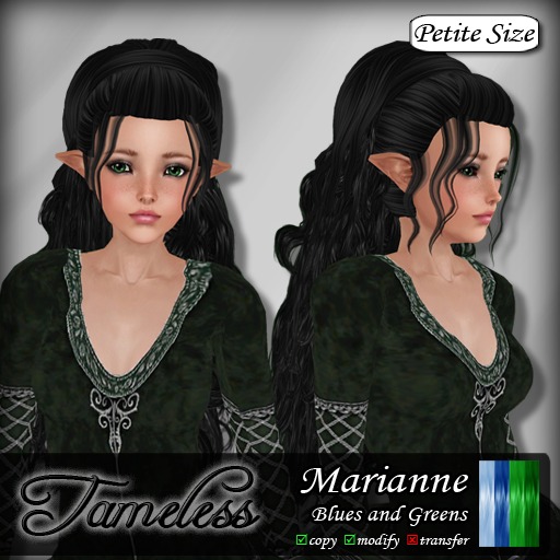 Tameless Hair Marianne (petite) - Blues and Greens