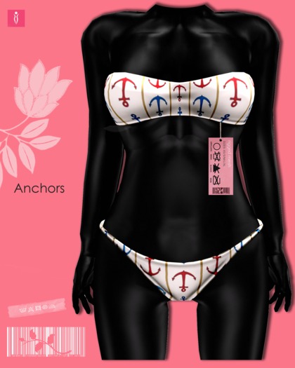 **SHINE** Mesh Bikini/Anchors 