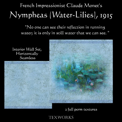 MD Plaster Fresco Monet's Waterlilies 1915 (Boxed) 