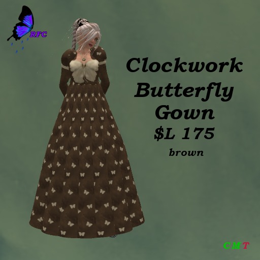 ClockworkButterfly Gown-Brown