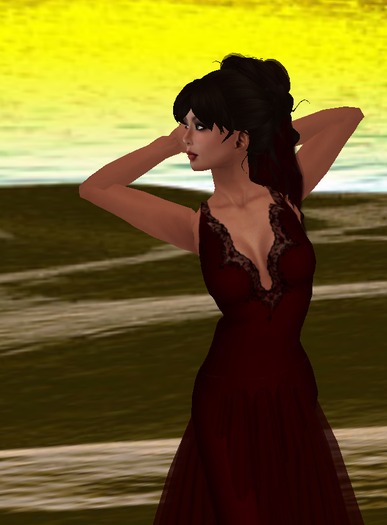 Slivia red Satin Gown