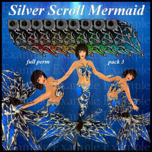 Eternal Creativity ~  Silver Scroll Mermaid pack 3