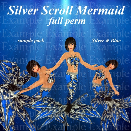 Eternal Creativity ~  Silver Scroll Mermaid sample pack
