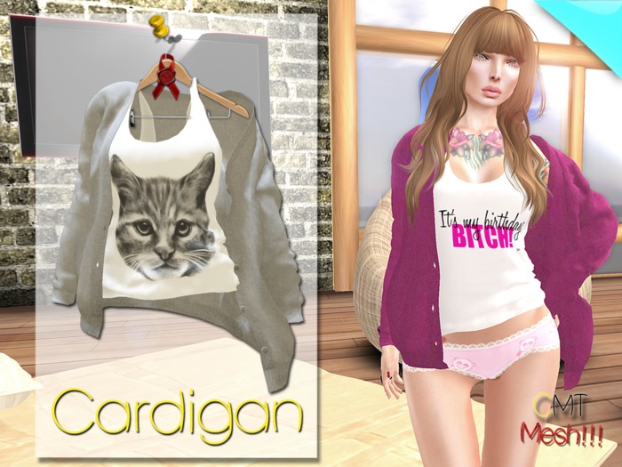 .::[NerdMonkey*Clothes] - [Cardigan cat]::. 