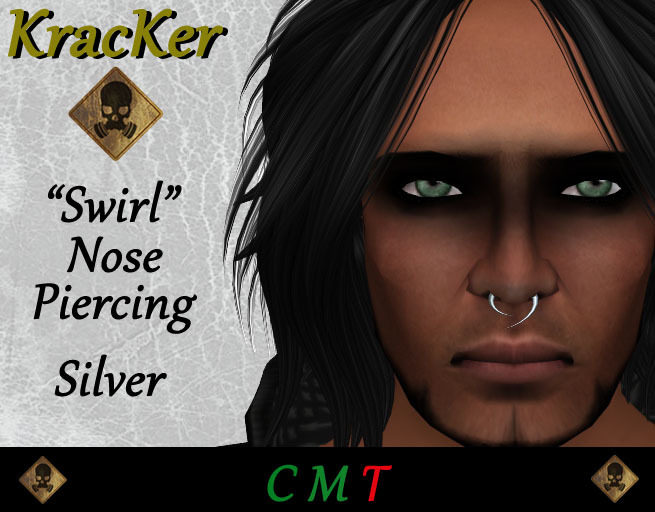 Kracker Swirl Nose Piercing Silver