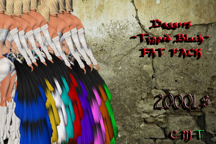 [Dagger Tail]~Tipped Black~fatpack 