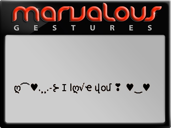 I LOVE YOU!* GESTURE