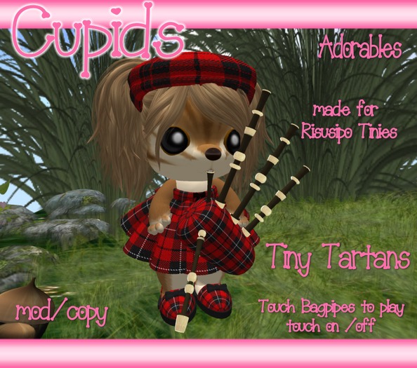 Cupids Adorables Tiny Tartan Red