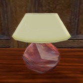 1-prim Table Lamp, Red Ceramic Swirled Base