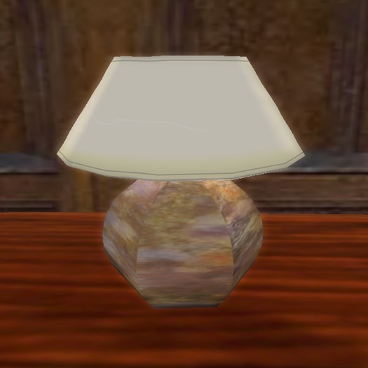 1-prim Table Lamp, Brown Ceramic Hexagonal Base