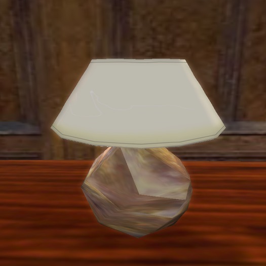 1-prim Table Lamp, Brown Ceramic Swirled Base