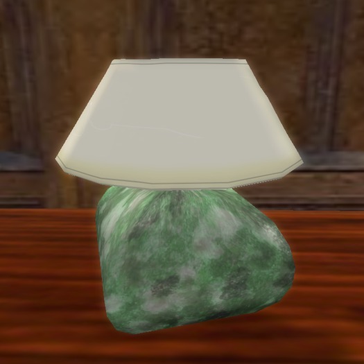 1-prim Table Lamp, Green Ceramic Square Base