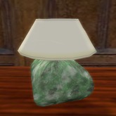 1-prim Table Lamp, Green Ceramic Square Base
