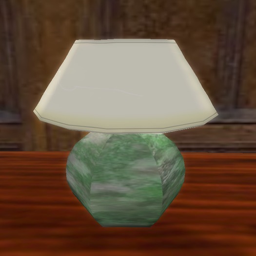 1-prim Table Lamp, Green Ceramic Hexagonal Base