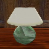 1-prim Table Lamp, Green Ceramic Swirled Base