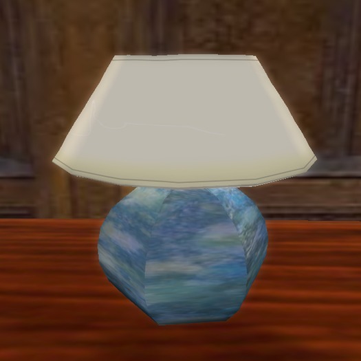 1-prim Table Lamp, Blue Ceramic Hexagonal Base