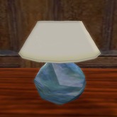 1-prim Table Lamp, Blue Ceramic Swirled Base