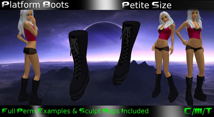 EVO - Platform Boots Petite W Maps Boxed 