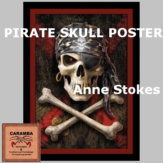 Pirate skull poster (Anne Stokes)