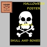 Halloween poster Skull and Bones