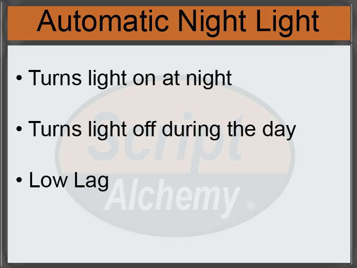 Script Alchemy - Automatic Night Light (Boxed)