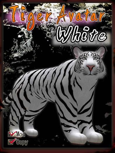 Tiger Avatar White Ssize