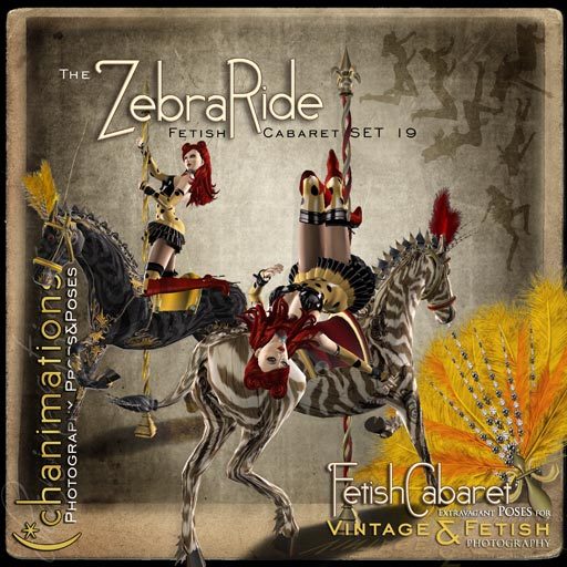 (*chanimations: FetishCabaret (Set 19) - "ZebraRide" (another CarouselHorse)