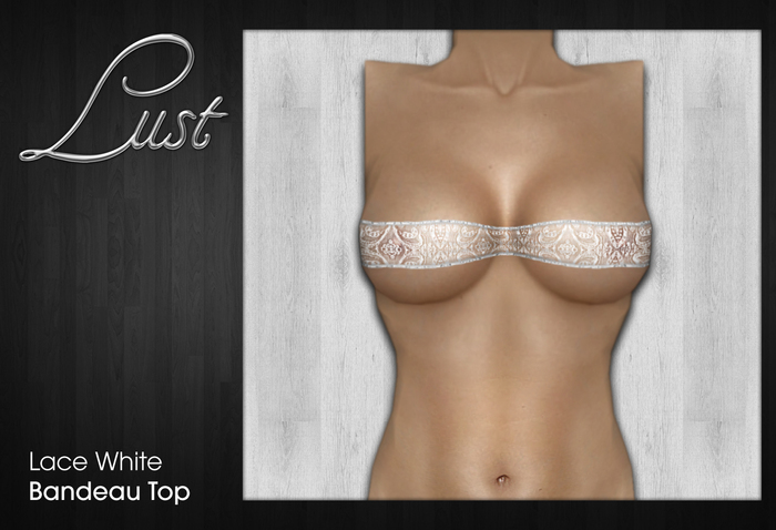Lust - Mini Bandeau Top Lace White