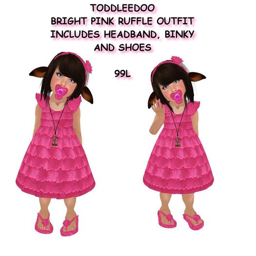 Bright Pink Ruffle outfit TD