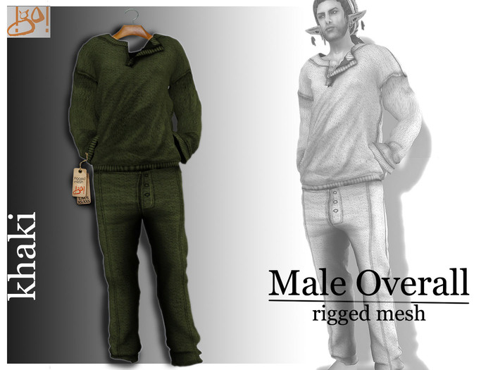 !gO! Male Overall *khaki*