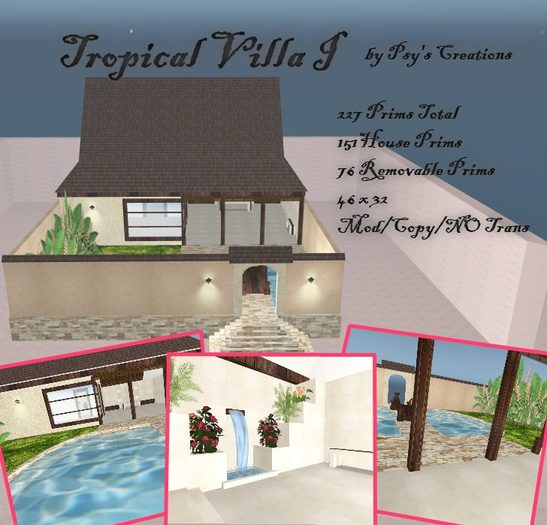 **SALE** Tropical Villa I (BOXED) - by Psy's Creations 