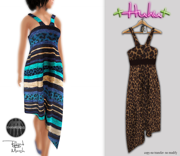 +HUHU+ Long vest leopard