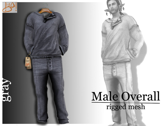 !gO! Male Overall *gray*
