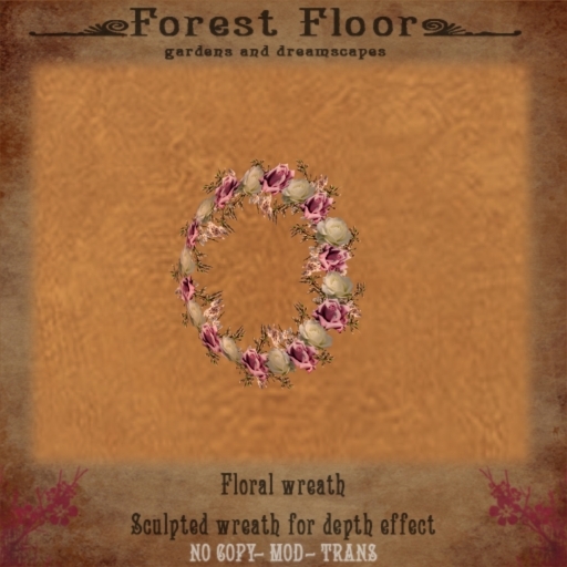 ~*Forest Floor*~ Wreath - Cherry & Roses Lilac