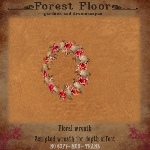 ~*Forest Floor*~ Wreath - Cherry & Roses Red
