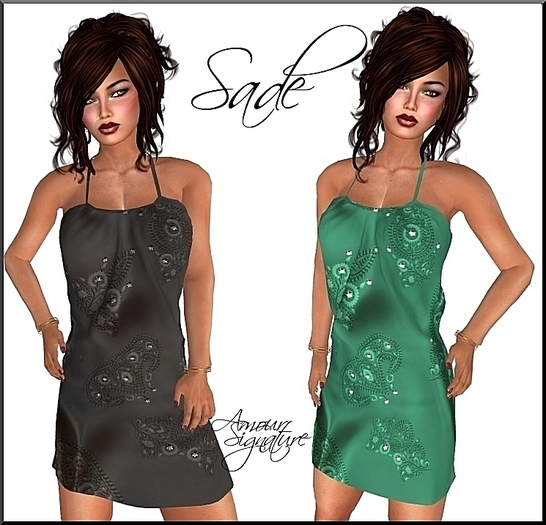 Amour Signature - Sade MESH Dress - Emerald