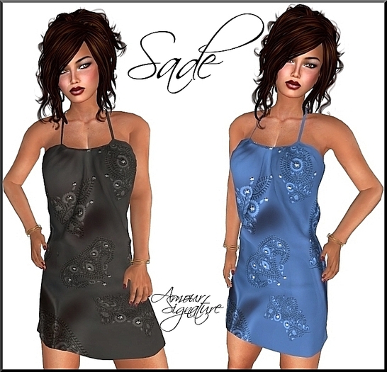 Amour Signature - Sade MESH Dress - Blue