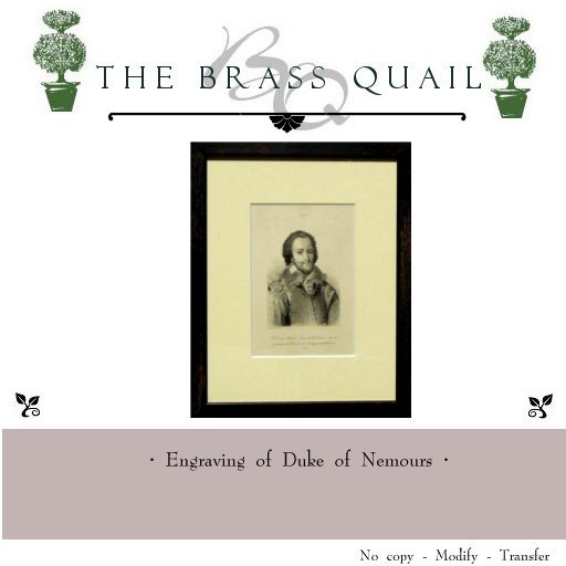 · Portrait of Duke of Nemours ·