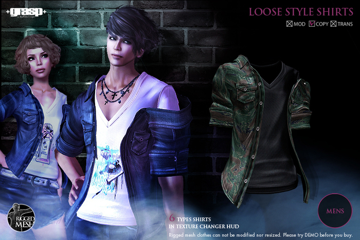 +grasp+/Loose style shirts(Mesh)/Camo_Green/Mens