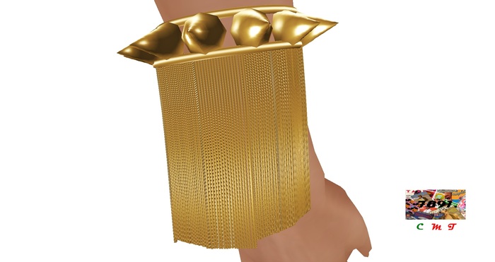 [7891.] - Skirt Bangle - Gold (W\Resize)
