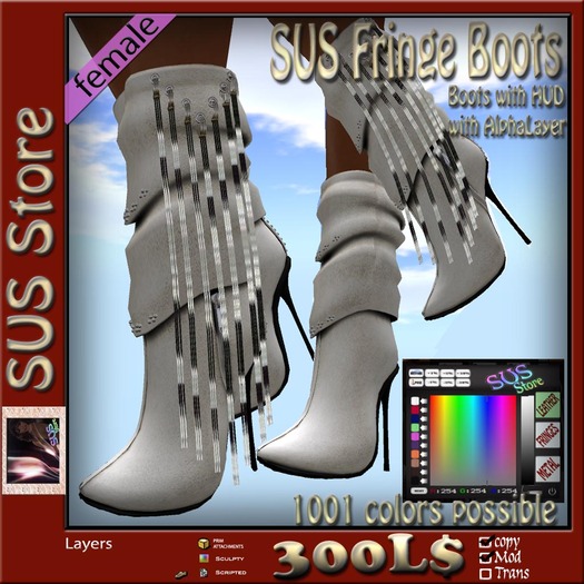 SUS Fringe Boots